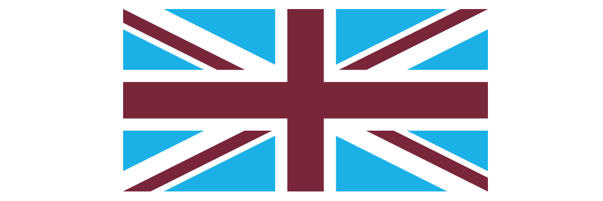 Claret and Blue UK Flag