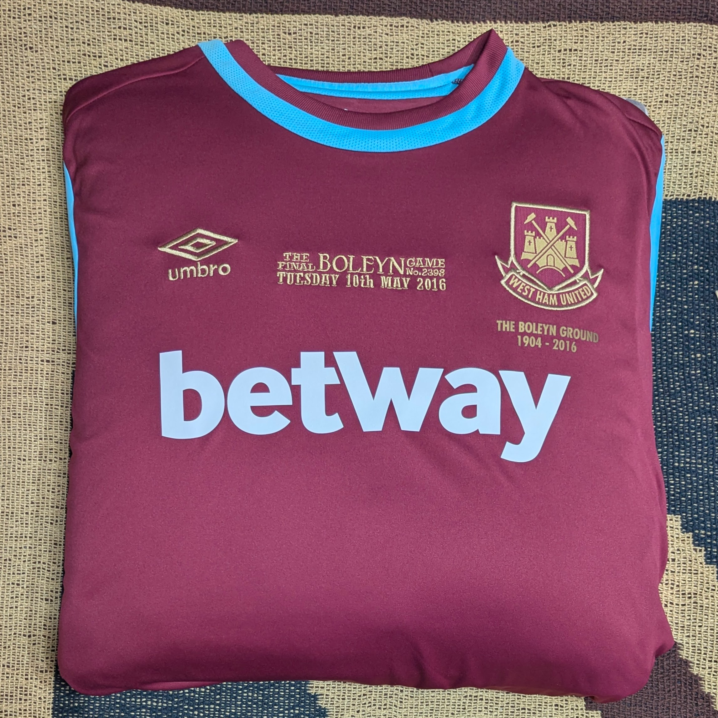 West Ham Football Shirt 2015-16 The Final Game