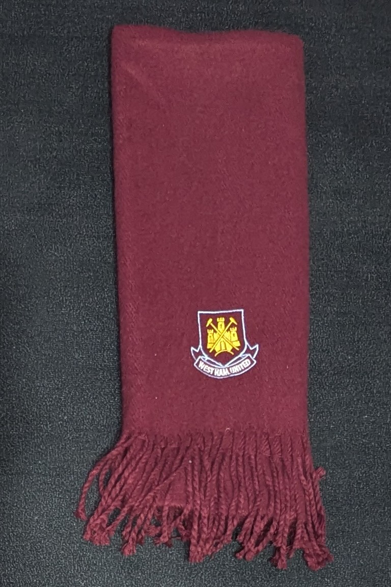 Claret Scarf Castle Badge